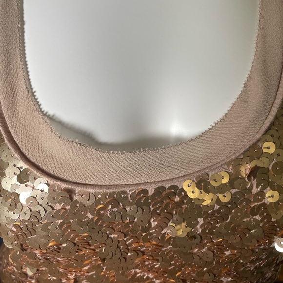 Ann Taylor LOFT Sequin Gold Tank Top Blouse sz SP - Picture 2 of 8